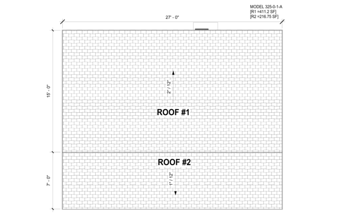 325 SF ADU - 1C - ROOF PLAN