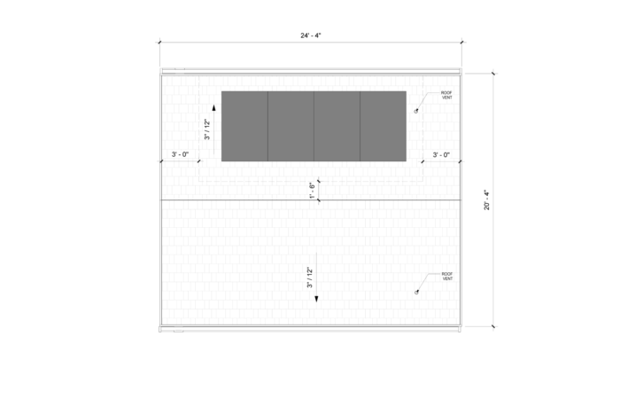 396 SF ADU - 1C - ROOF PLAN