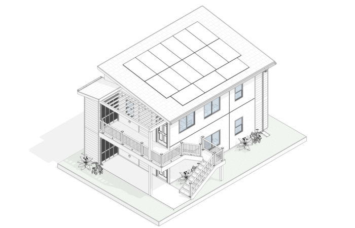 625 SF ADU - 2 STORY - 1A